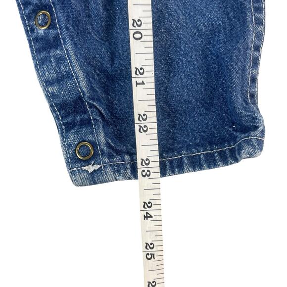 VTG OshKosh B'Gosh Vestbak Denim Overalls Baby Size 12 Months USA Farm Play Cute - Picture 10 of 14